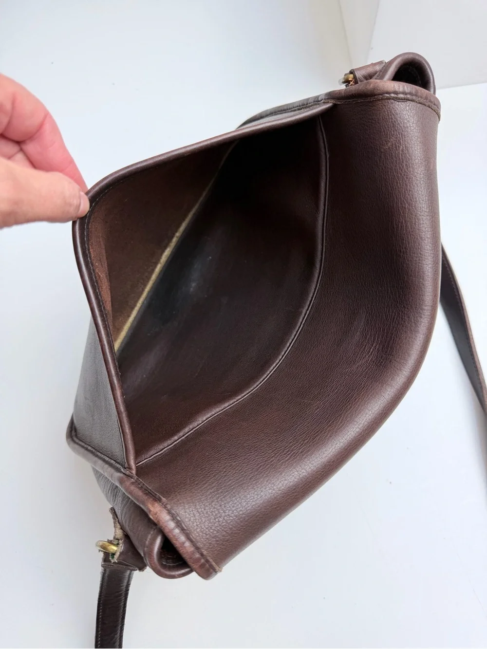 Vintage Coach 9790 City Leather Bag Crossbody Chocolate Brown